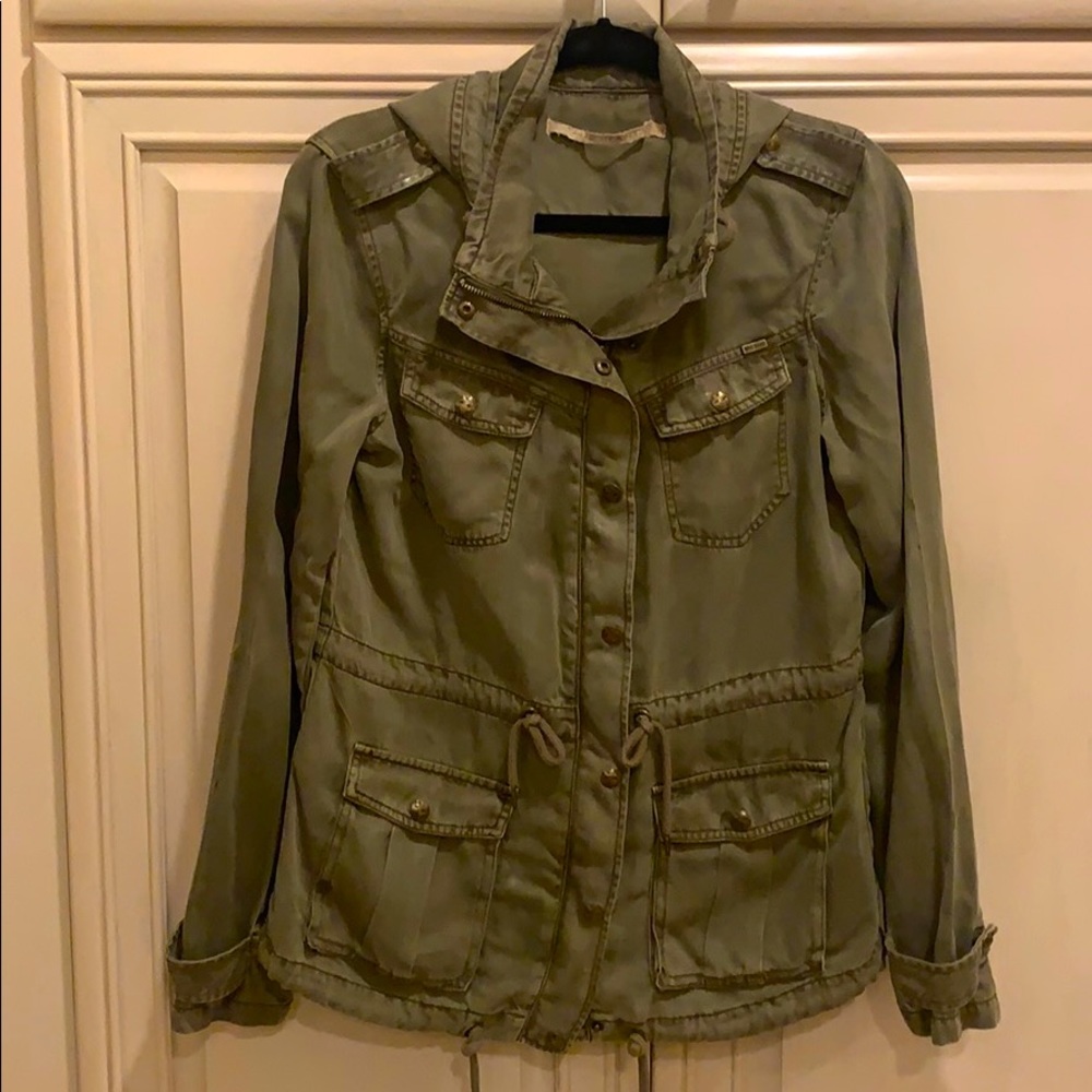 Max Jeans Olive Cargo Utility Jacket